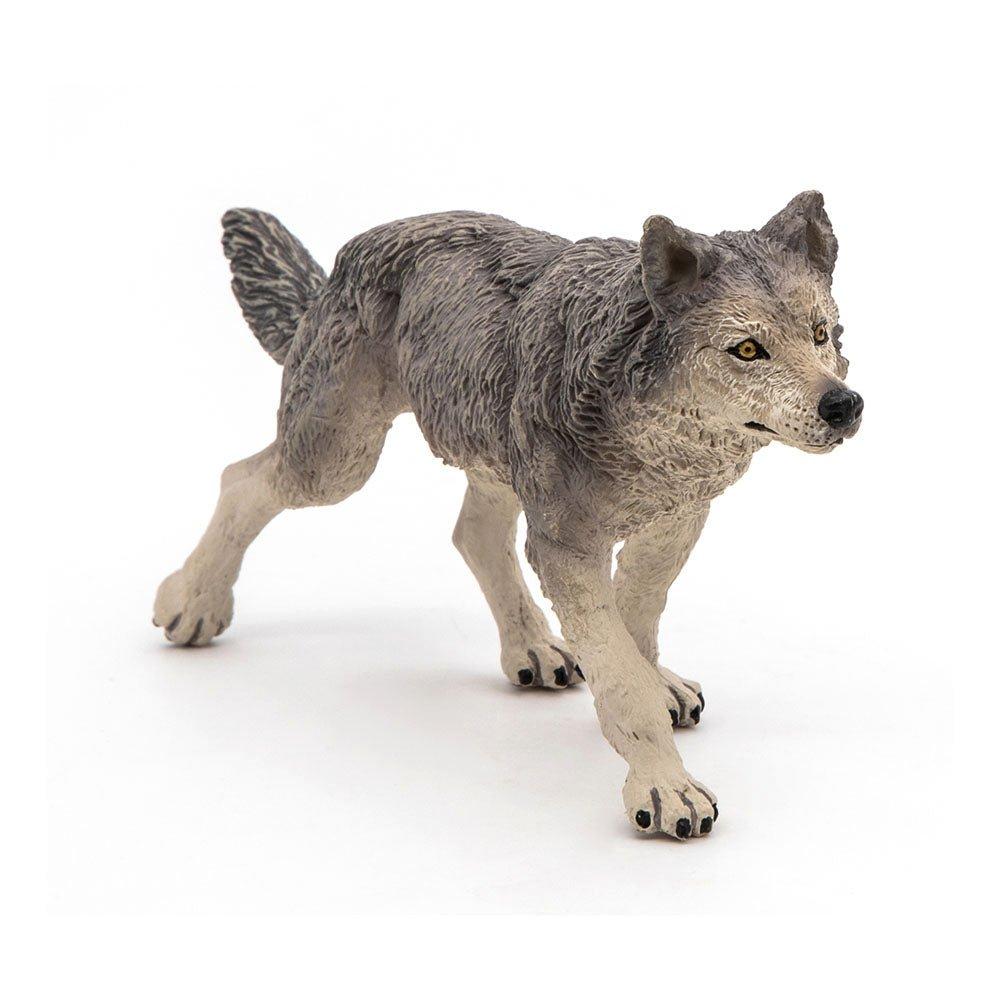 Wild Animal Kingdom Grey Wolf Toy Figure, Three Years or Above, Grey (53012)