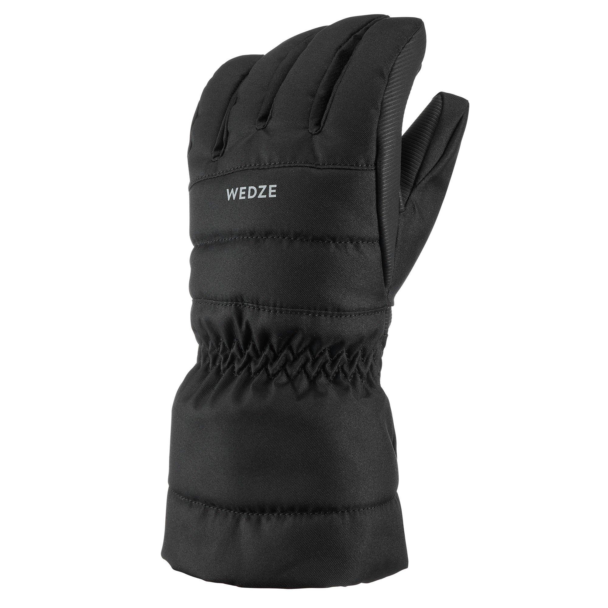 Decathlon Warm And Waterproof Ski Gloves 500 Denim