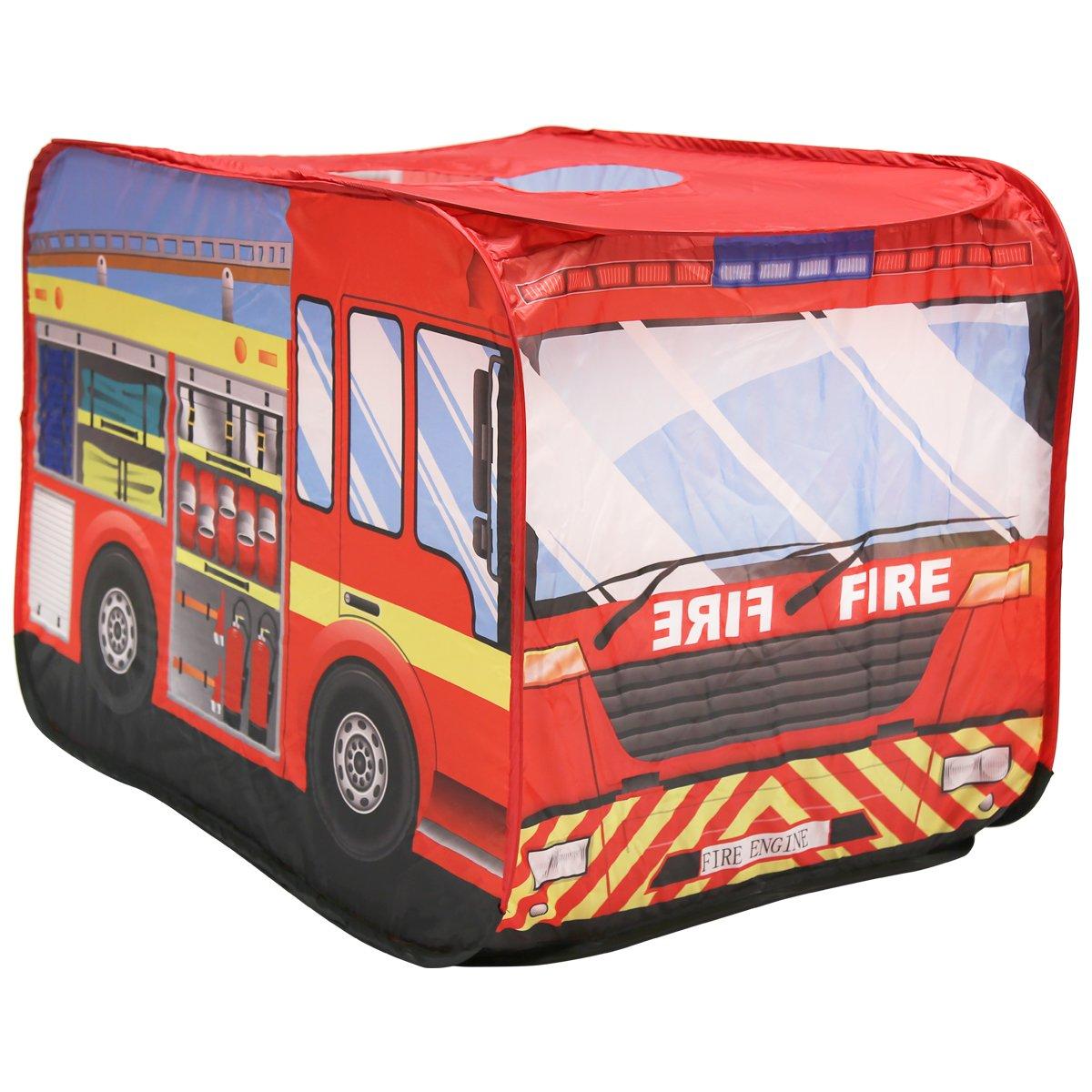 Fire Engine Play Tent Indoor Outdoor Polyester Pop Up