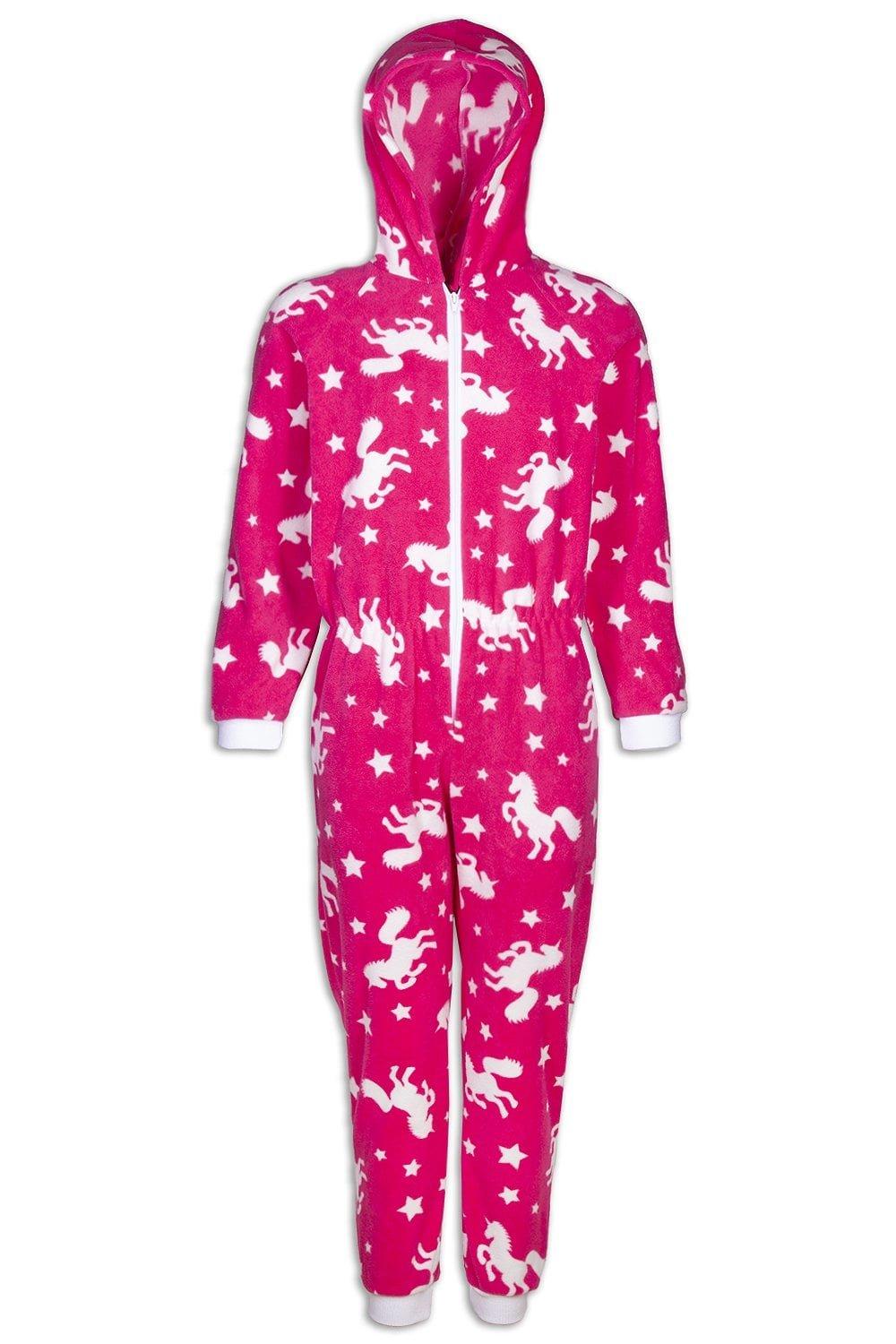 Supersoft Unicorn Print All In One Hooded Onesie