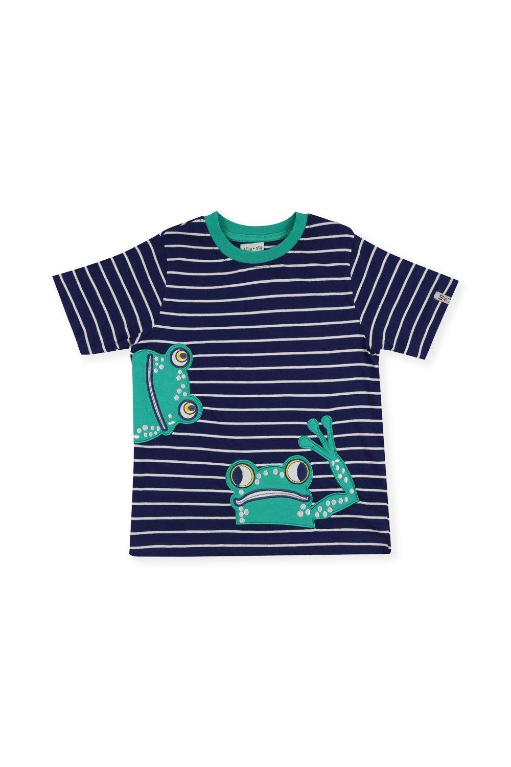 Frog Applique Stripe T-Shirt
