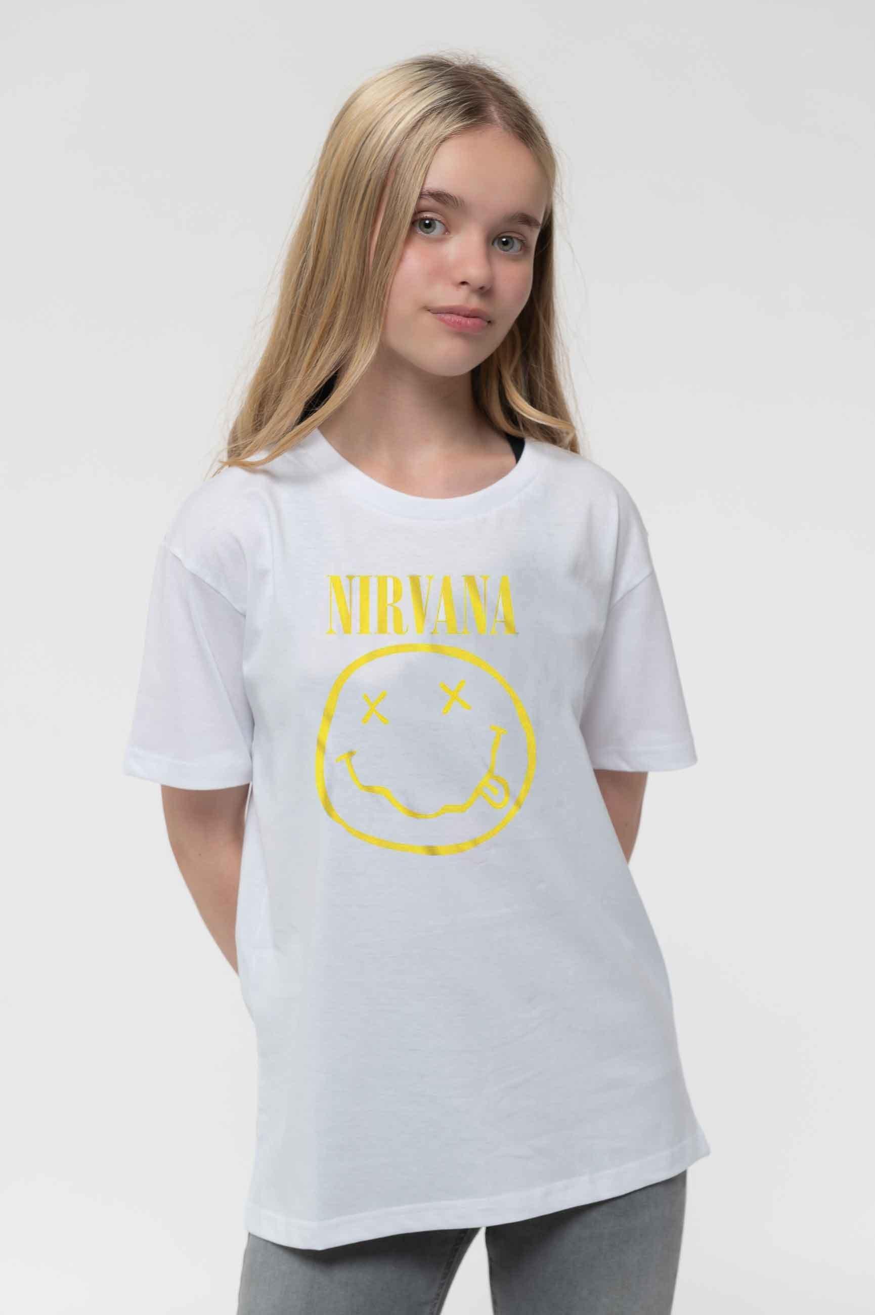 Yellow Smiley Band Logo T Shirt