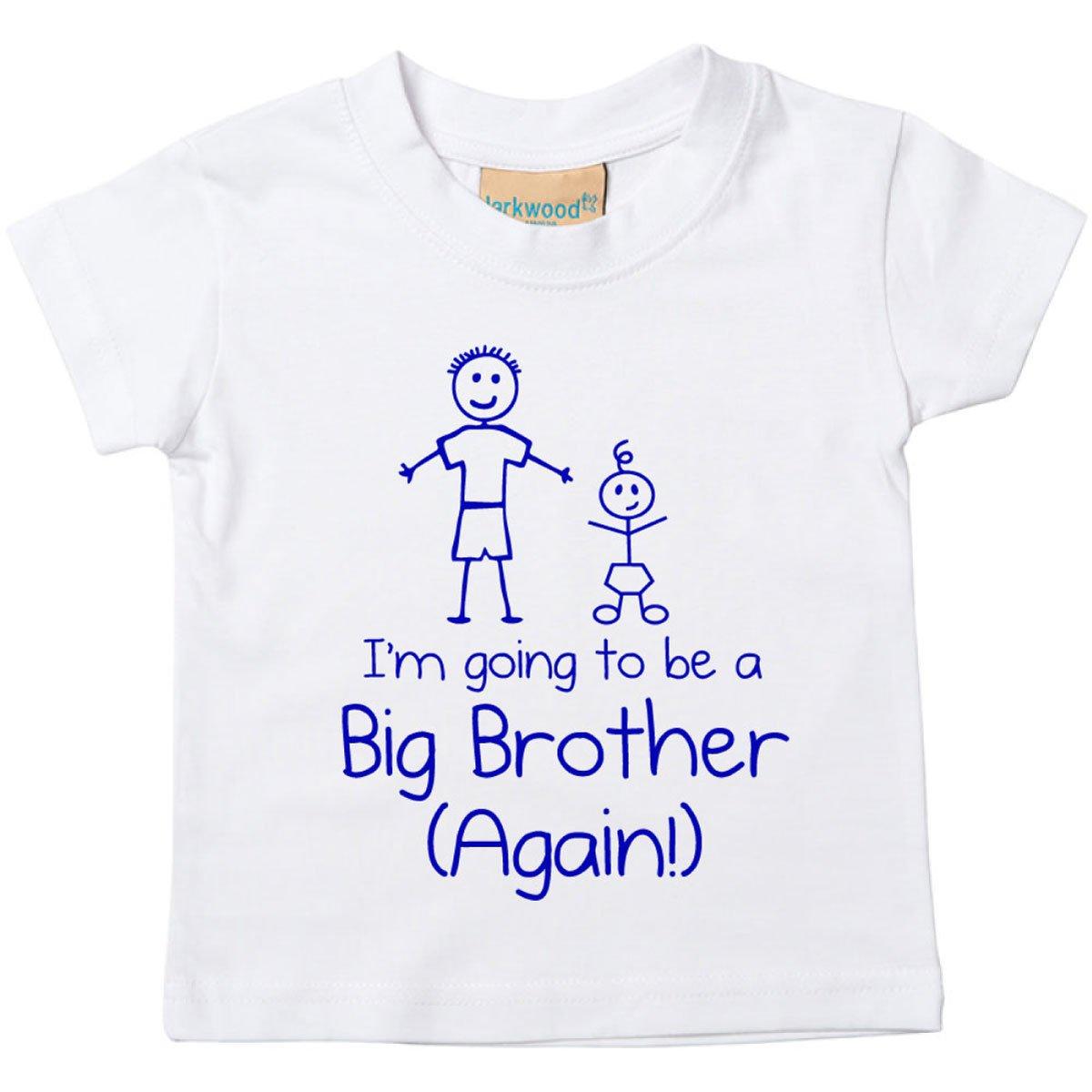 White I’m Going To Be A Big Brother Again Blue Tshirt
