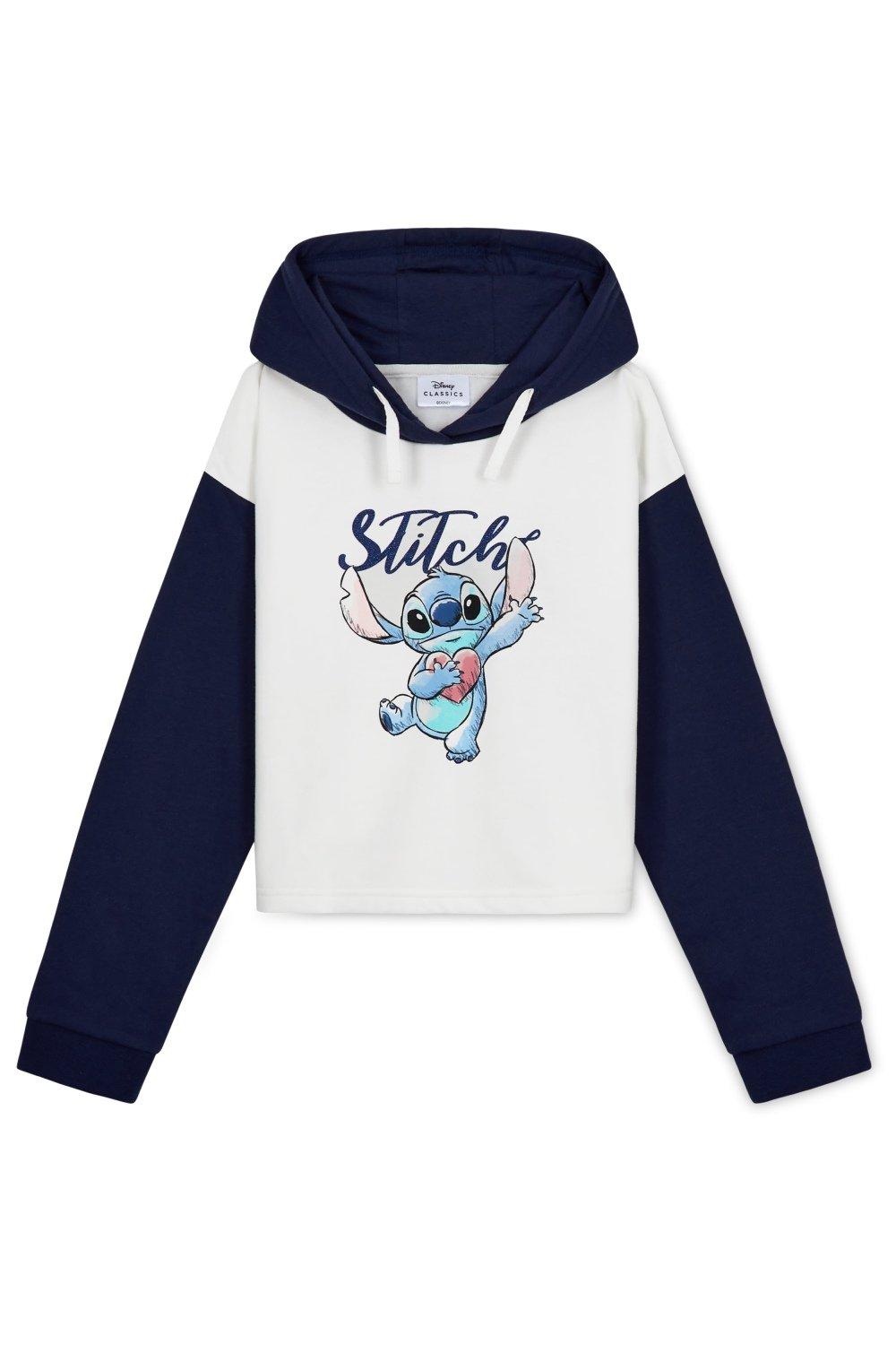 Stitch Cropped Over The Head Hoodie