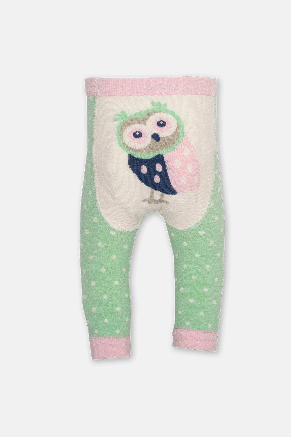 Baby Girl Owlet Knit Leggings