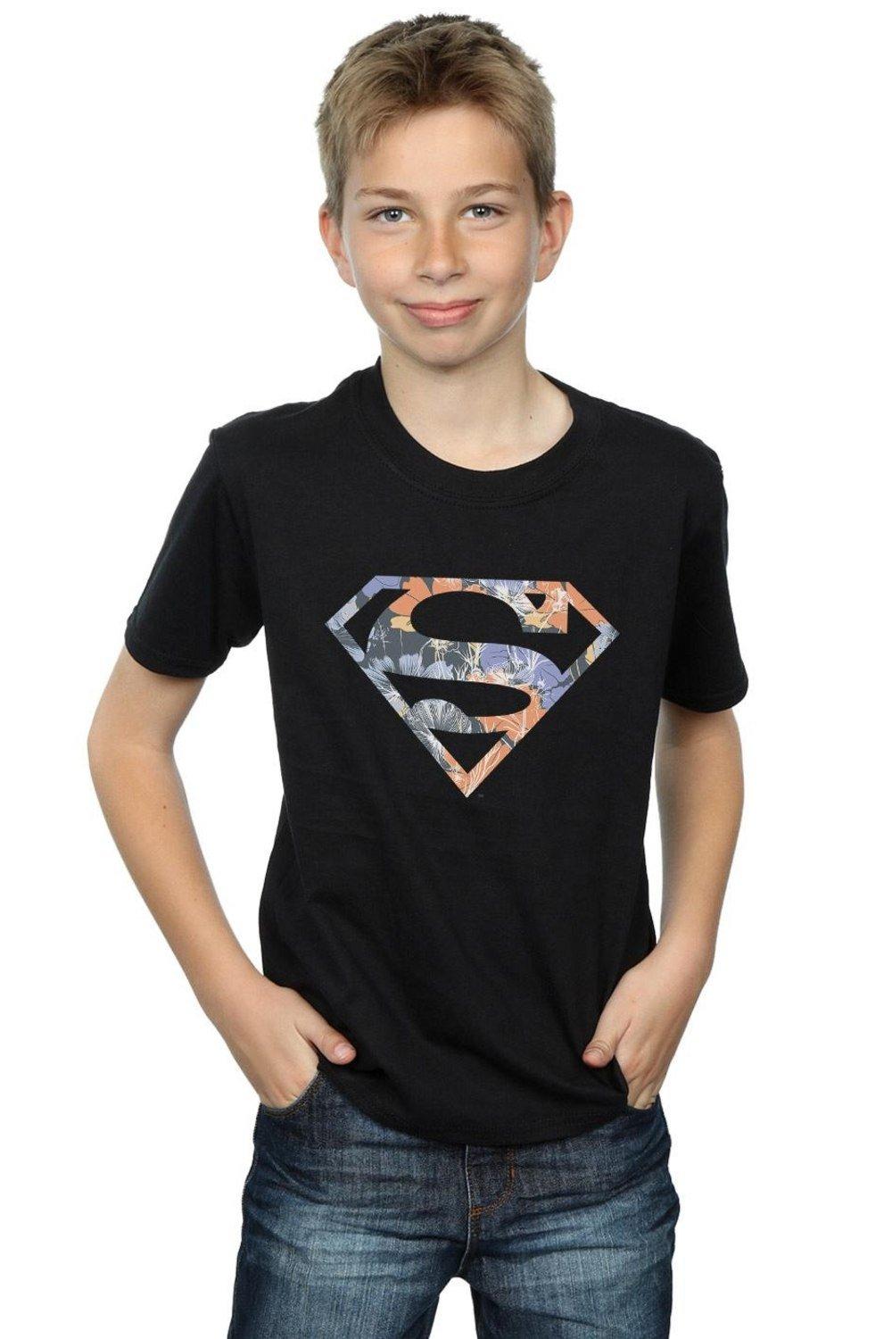 Superman Floral Logo 2 T-Shirt