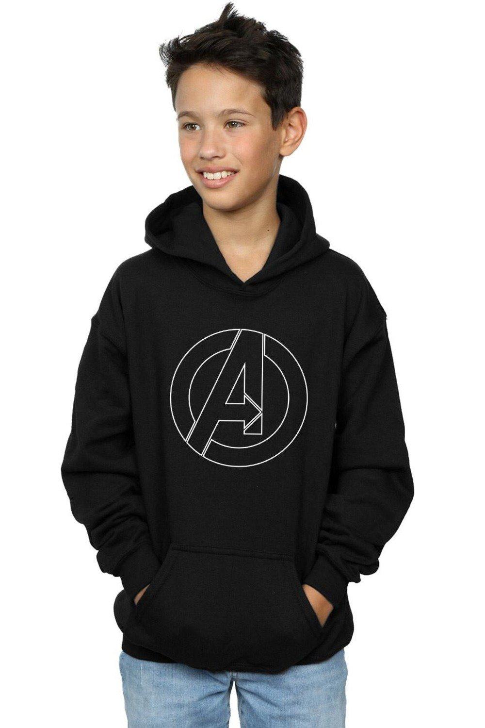 Avengers Assemble A Logo Outline Hoodie
