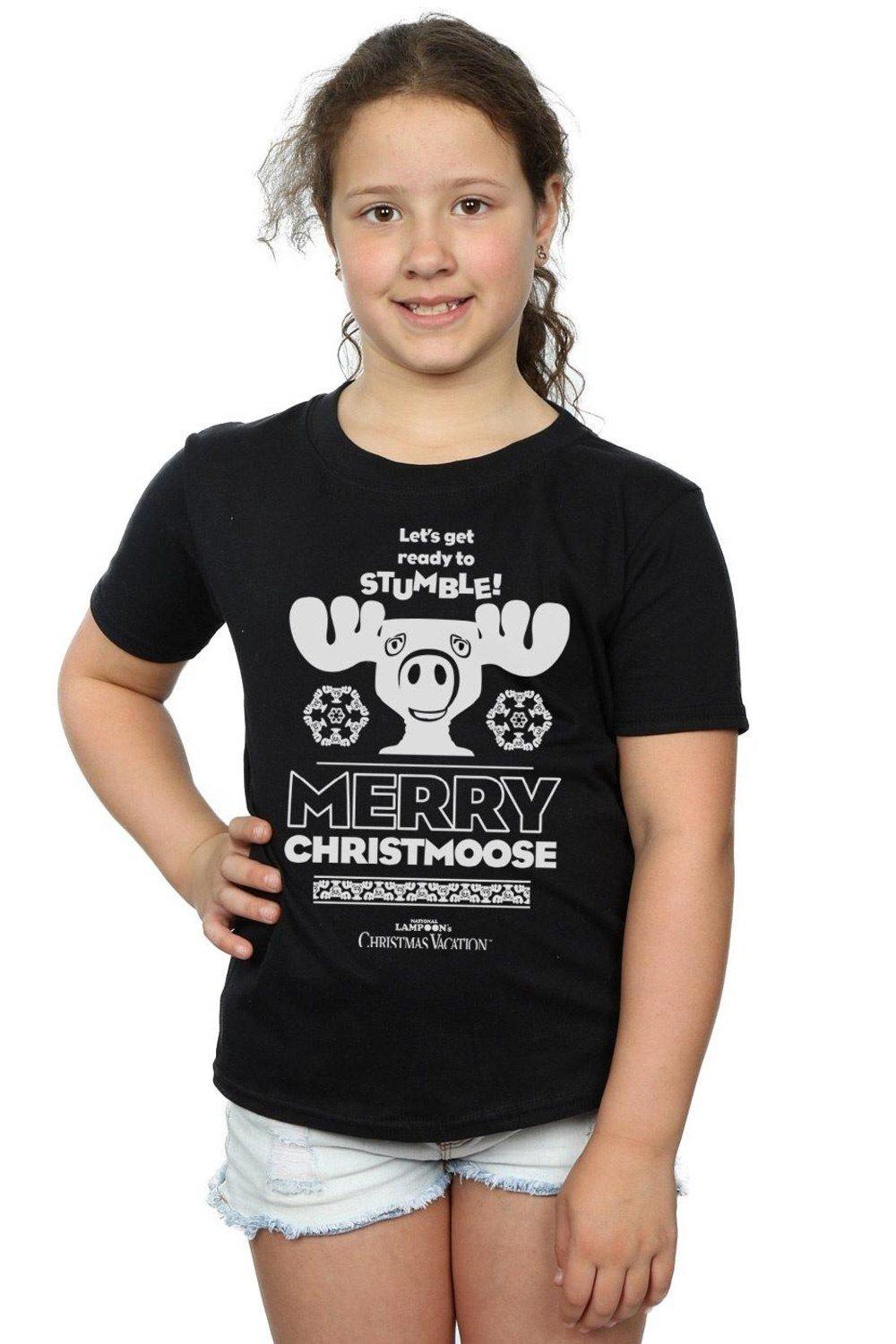 Merry Christmoose Cotton T-Shirt