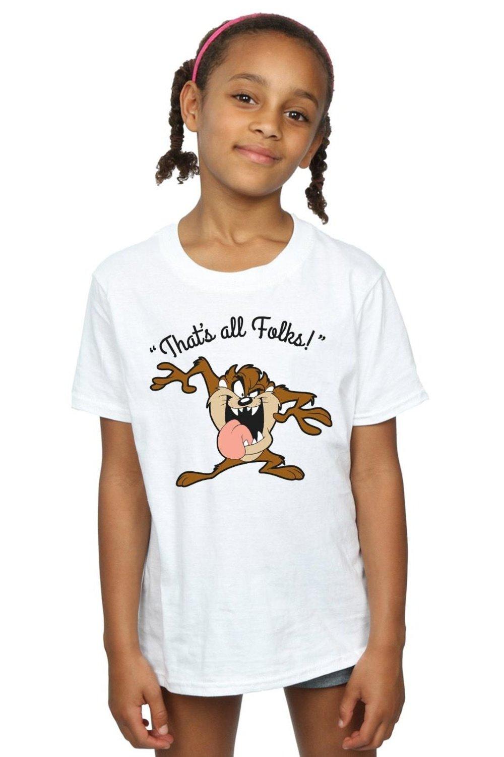 Taz That’s All Folks Cotton T-Shirt