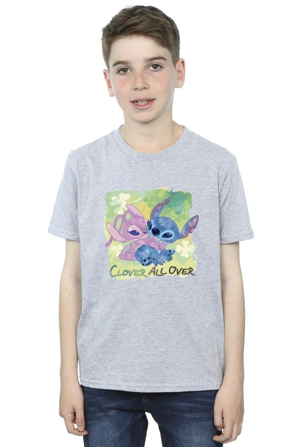 Lilo And Stitch St Patrick’s Day Clover T-Shirt