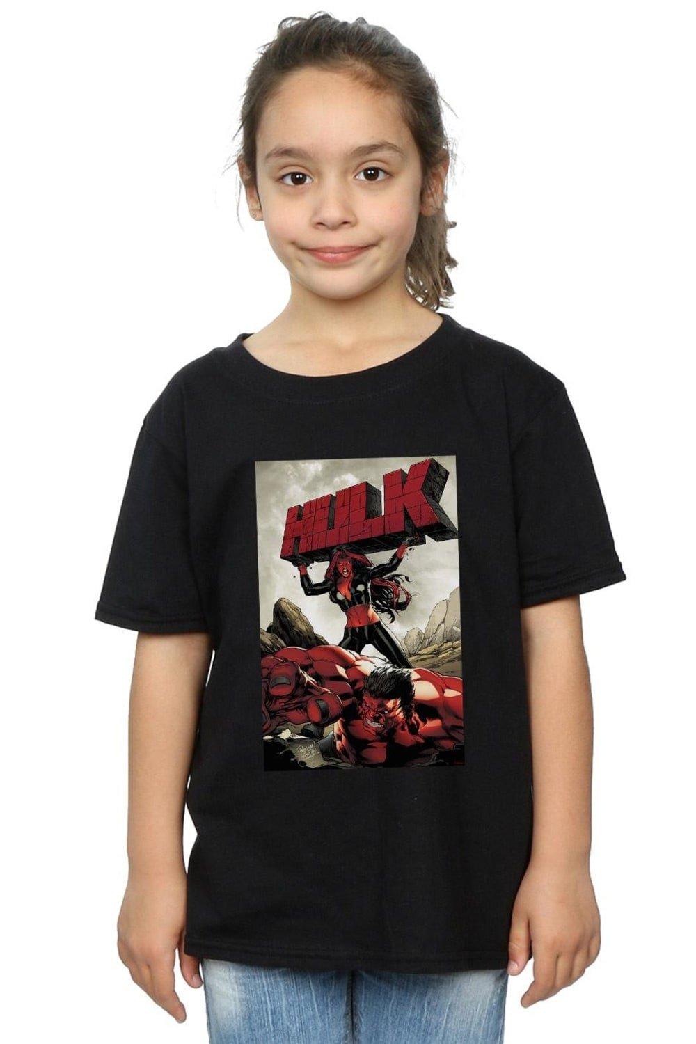 Red Hulk Cover Cotton T-Shirt