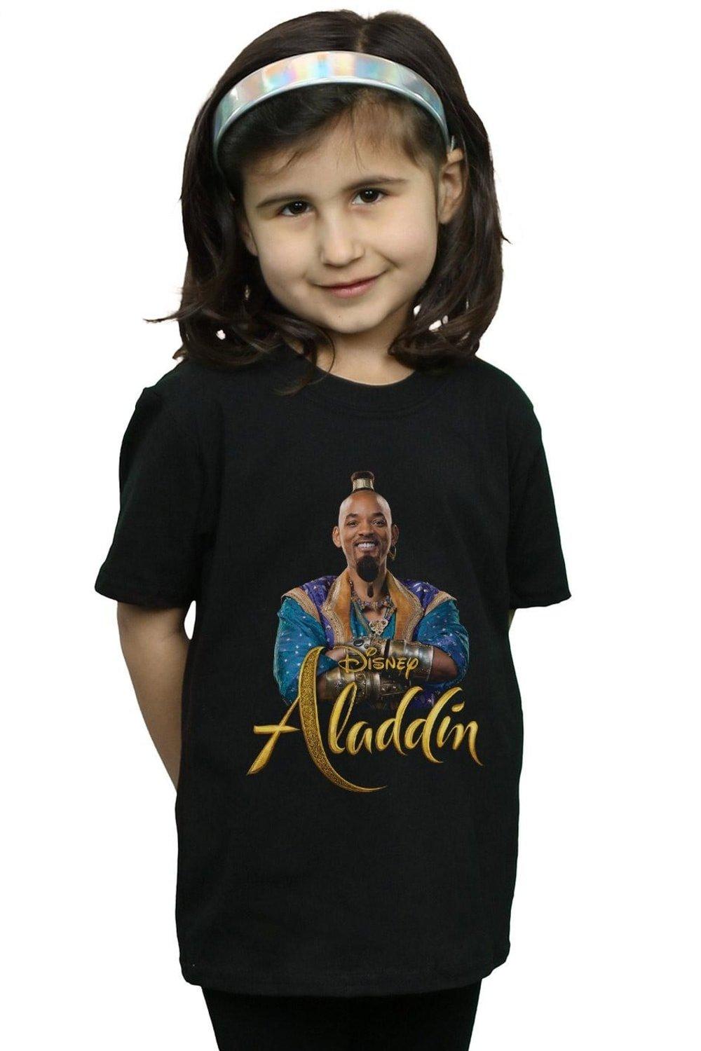 Aladdin Movie Genie Photo Cotton T-Shirt