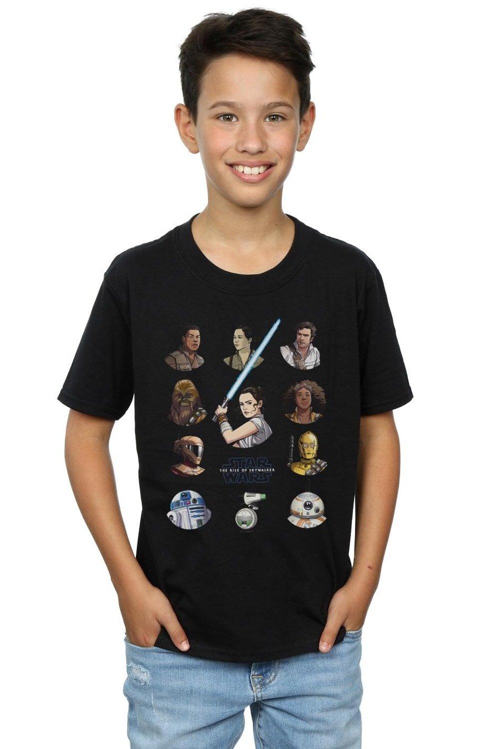 Star Wars The Rise Of Skywalker Resistance Character Line Up T-Shirt