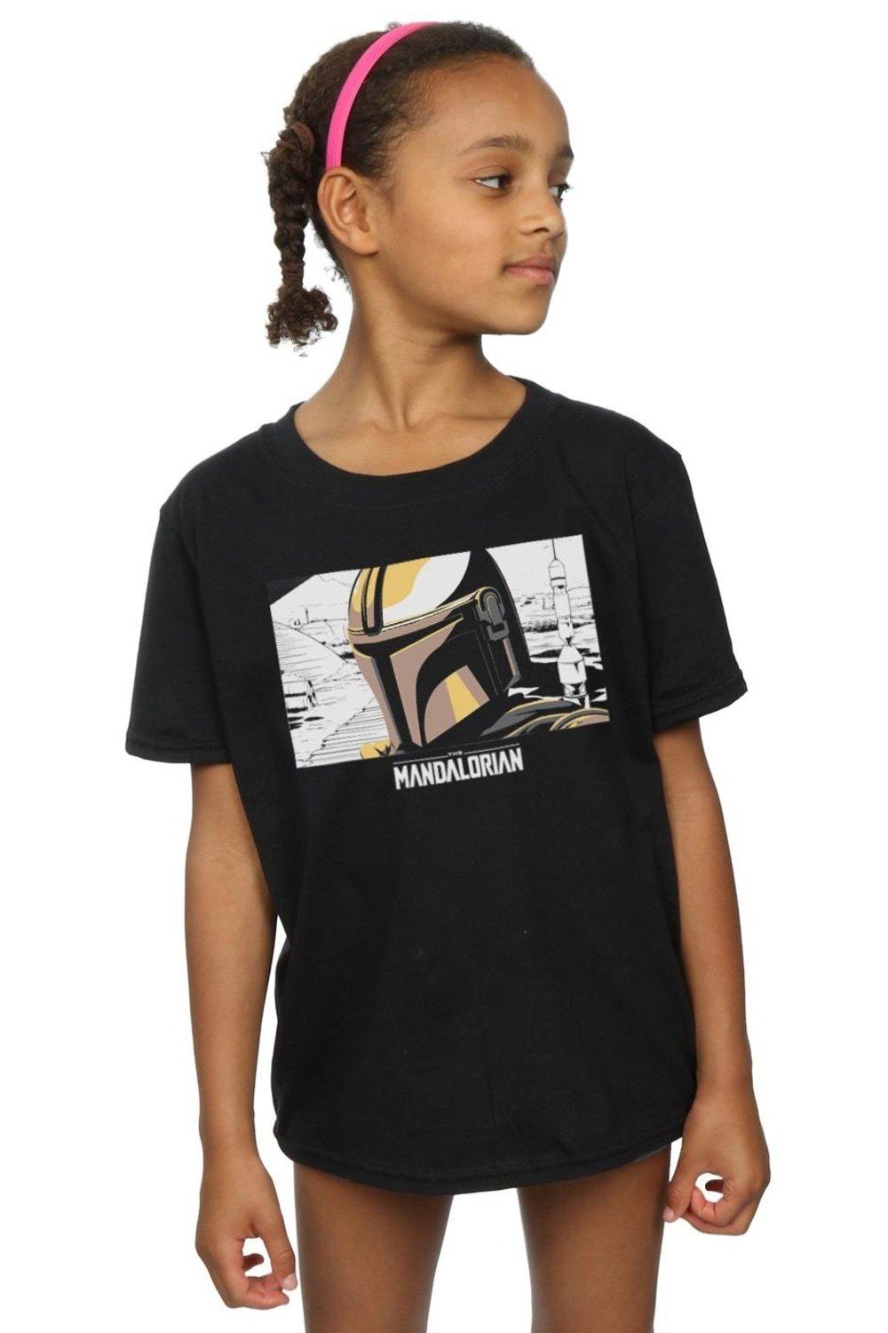 The Mandalorian Profile Frame Cotton T-Shirt