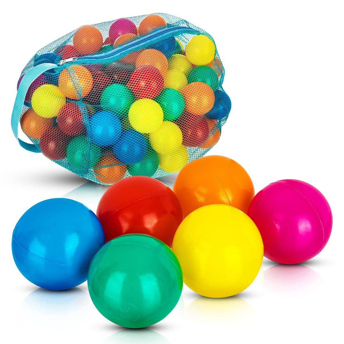 100-Pack Multicolored Soft Ball Set - Assorted Colors, 6cm