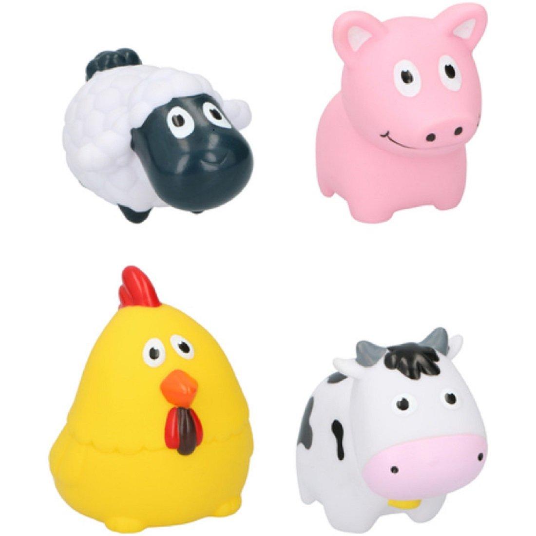 Farm Animal Squirt Bath Toys for Kids and Toddler, Pack of 4