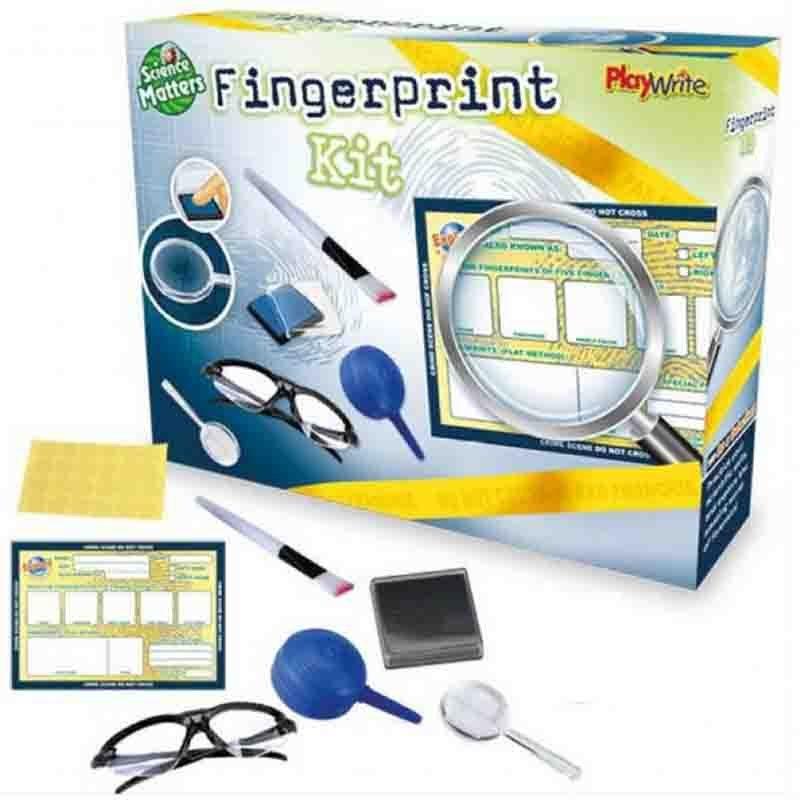 Science Fingerprint Kids Detective Kit with 10 Crime Solving Tools