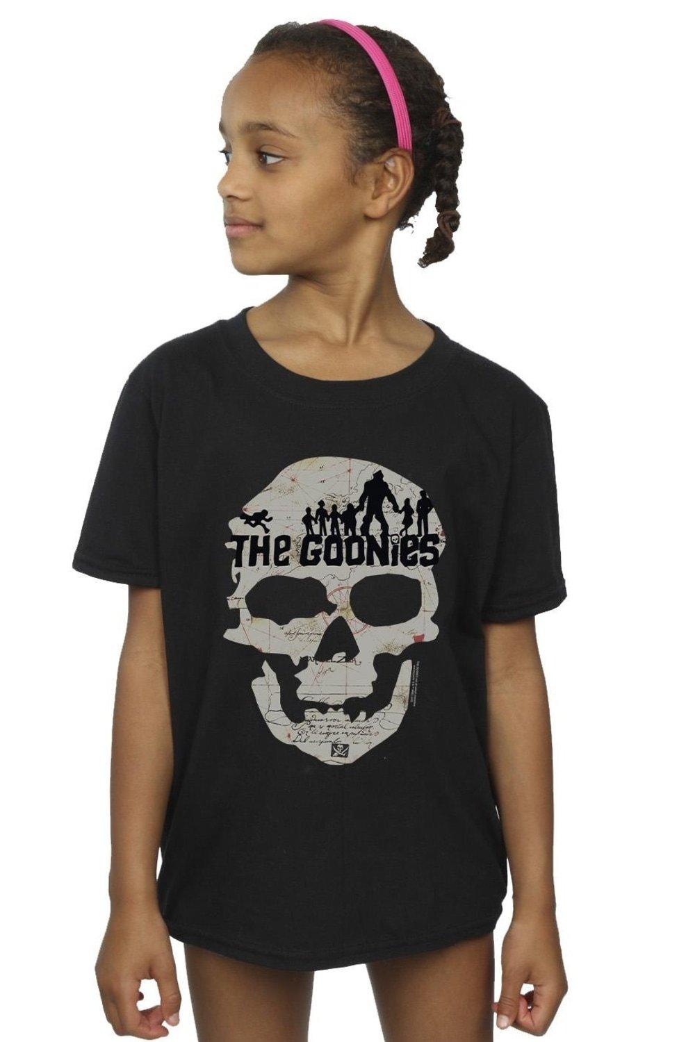 Map Skull Cotton T-Shirt