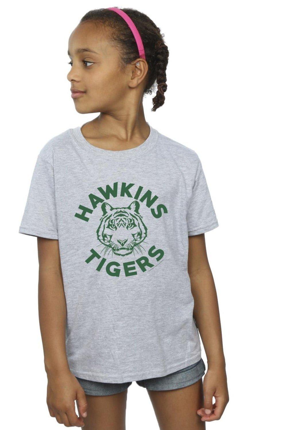 Stranger Things Hawkins Tigers Cotton T-Shirt
