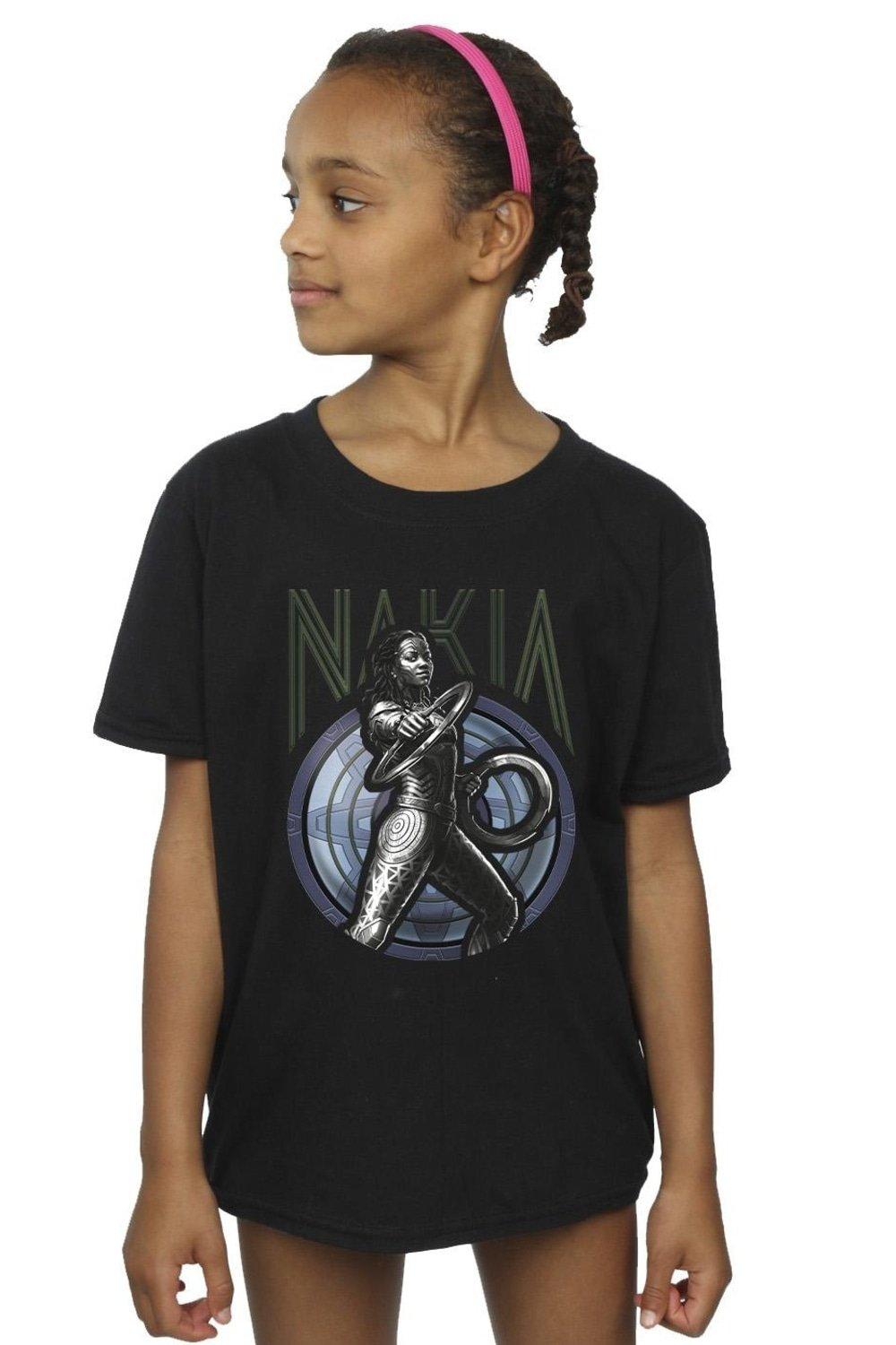 Wakanda Forever Nakia Shield Cotton T-Shirt
