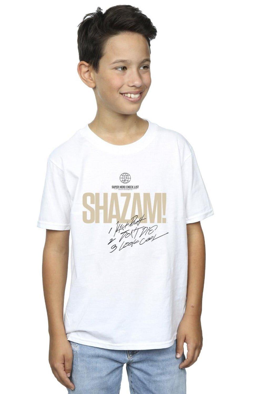 Shazam Fury Of The Gods Super Hero Checklist Alt T-Shirt