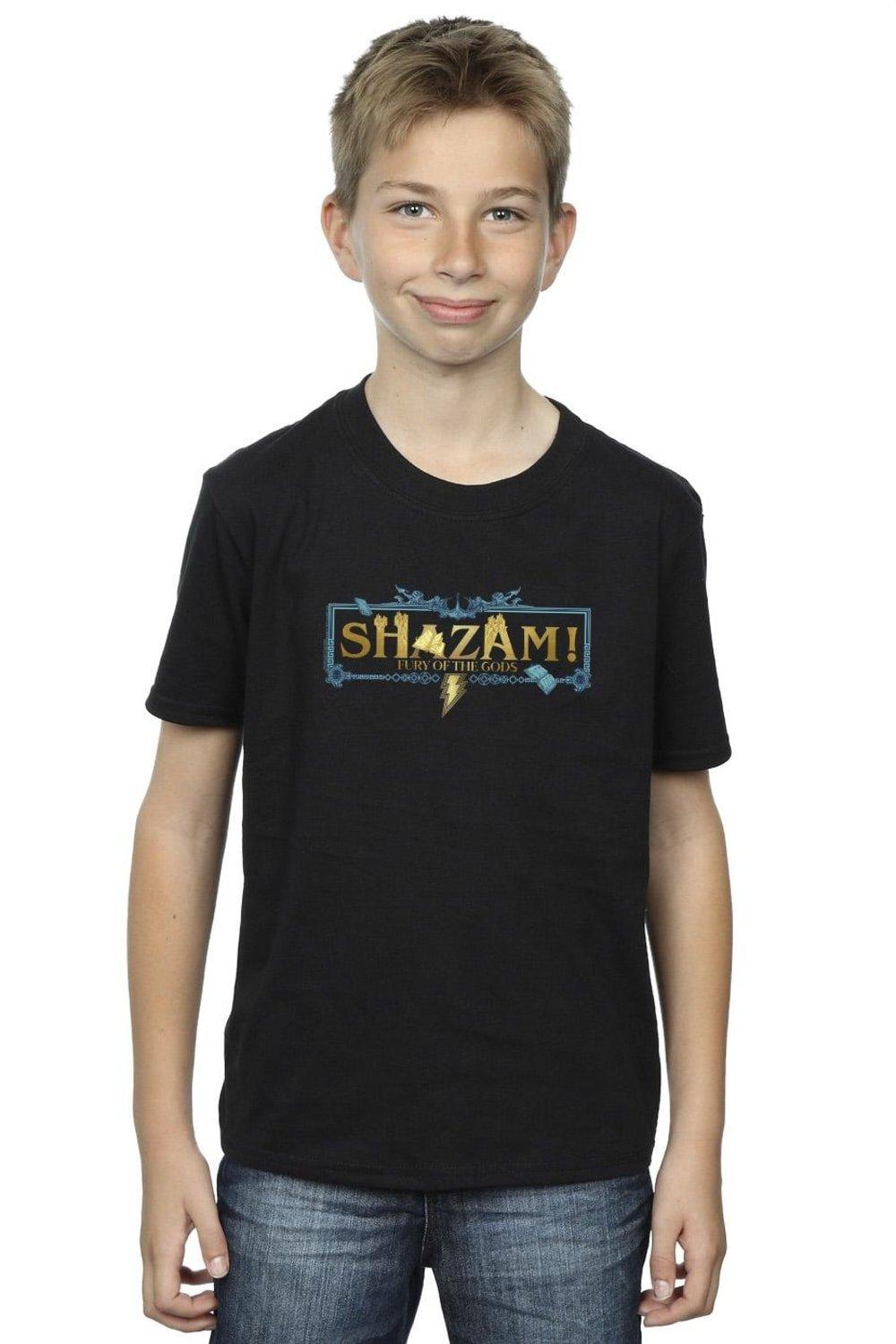 Shazam Fury Of The Gods Golden Logo T-Shirt