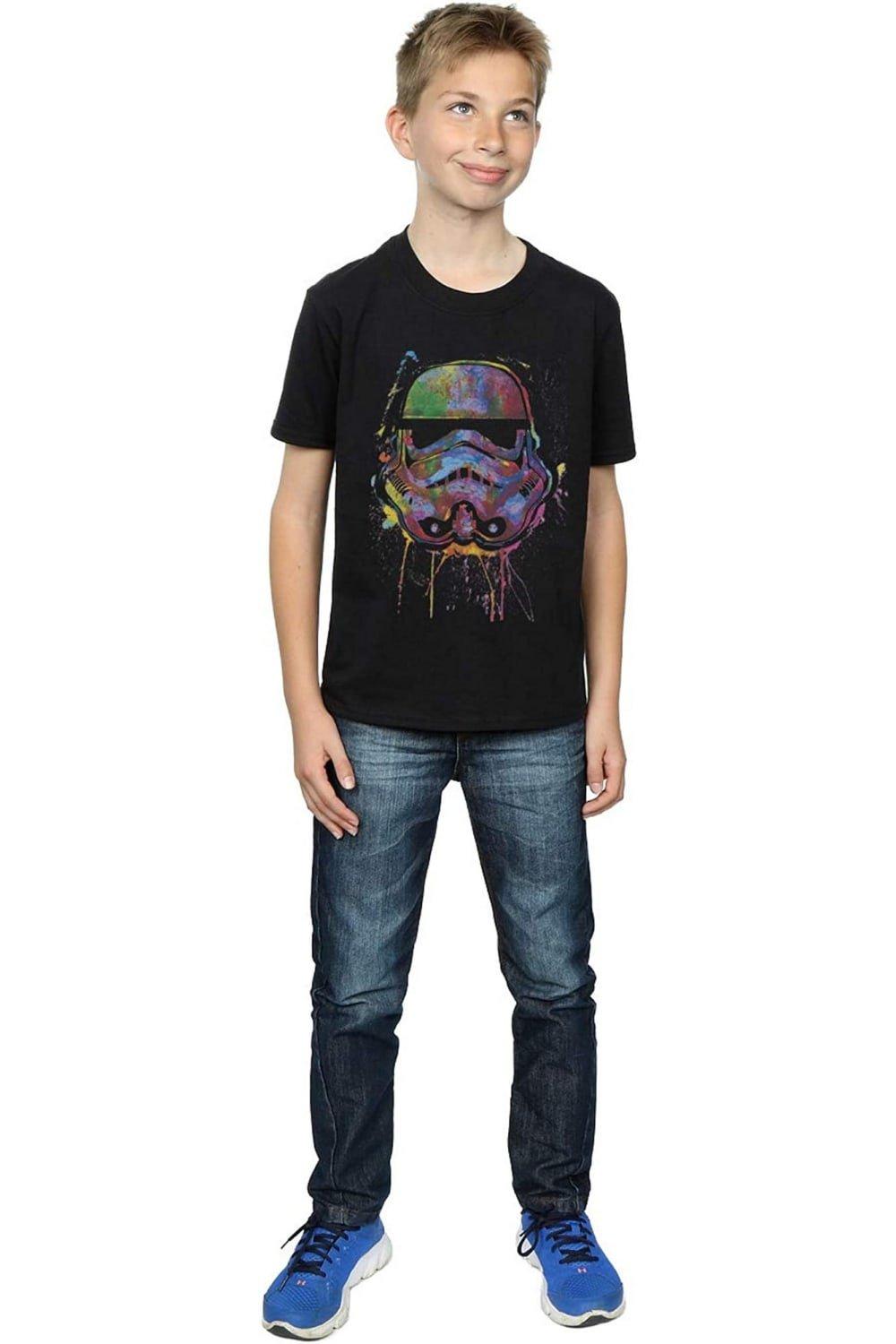 Stormtrooper Paint Splatter Cotton T-Shirt