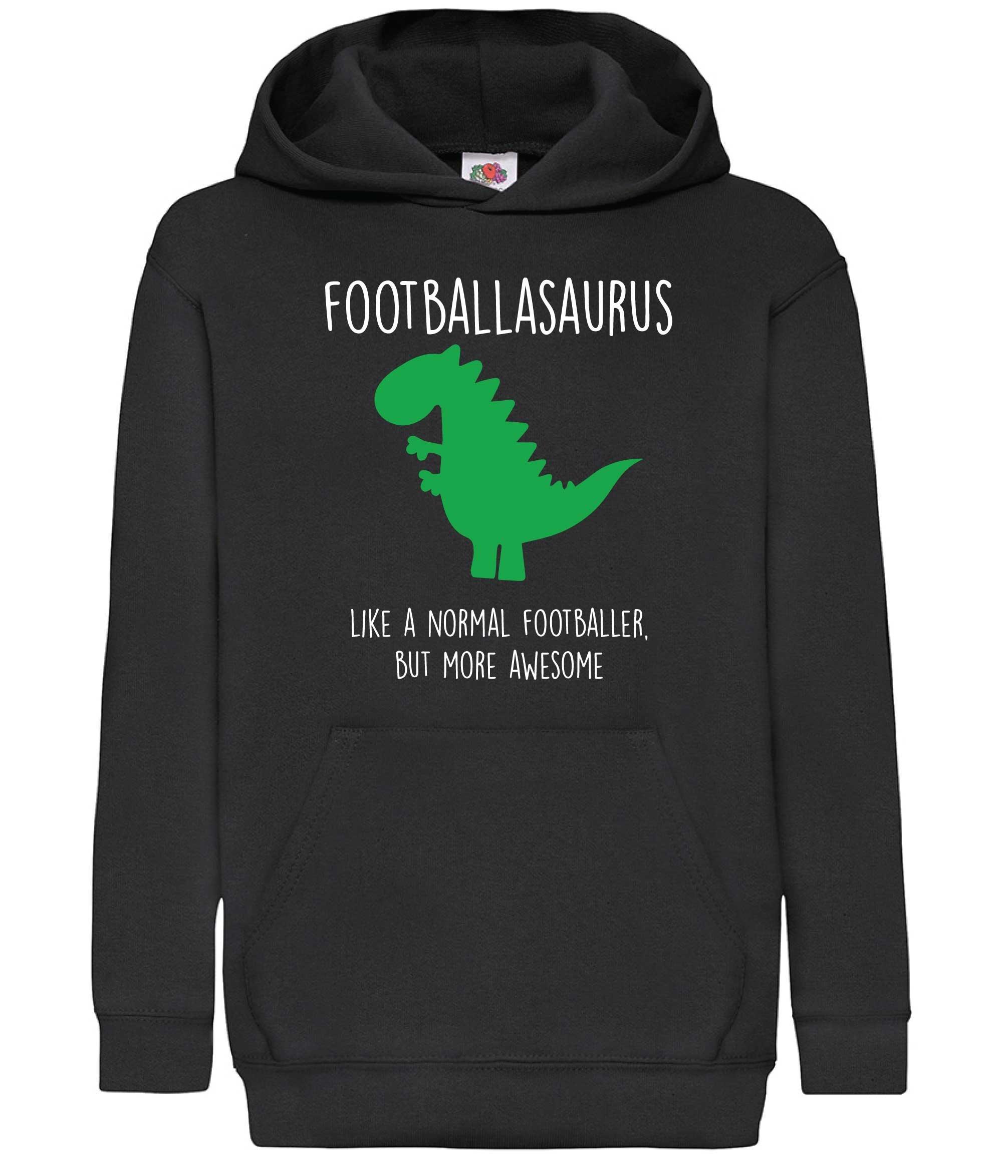 Black Footballer Dinosaur Hoodie