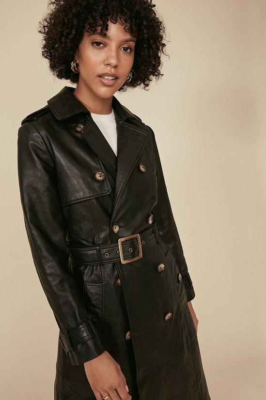 Oasis Leather Trench Coat 2