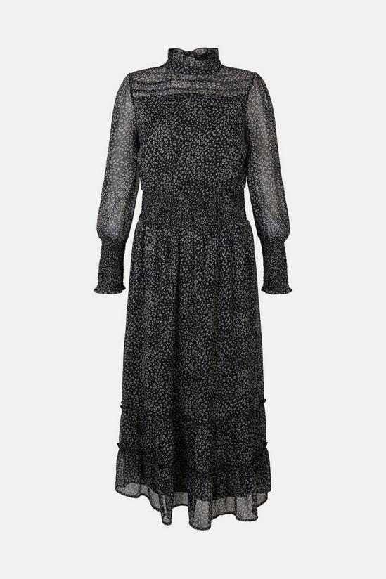 Oasis Printed Shirred Waist Midi Dress 4