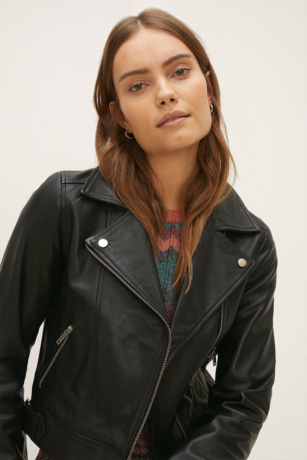 Oasis leather sales jacket sale