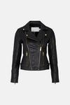 Oasis Leather Detail Biker Jacket thumbnail 5