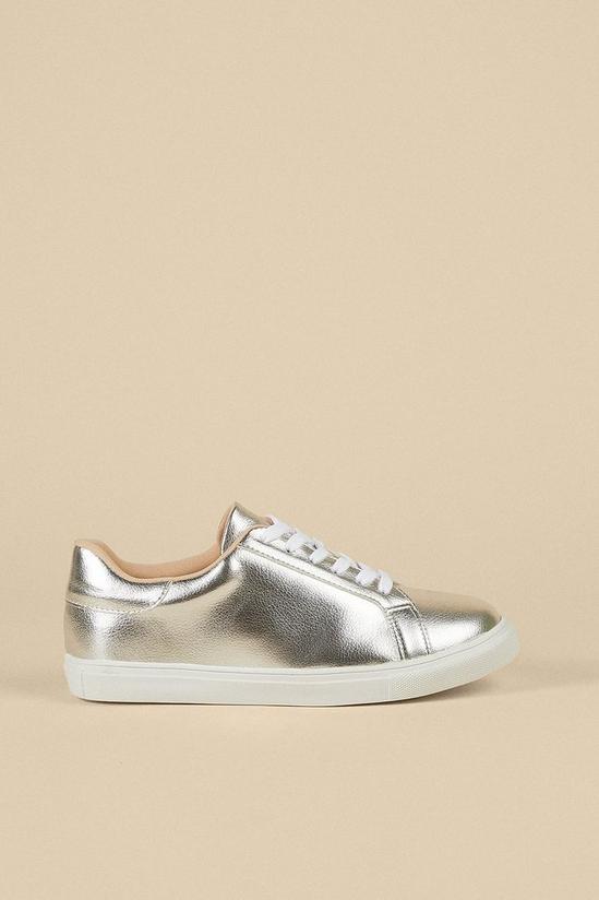 Oasis Metallic Lace Up Trainers 1