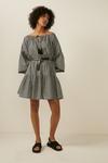 Oasis Gingham Bardot Long Sleeve Dress thumbnail 4