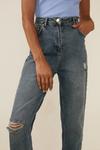 Oasis Distressed High Rise Mom Jean thumbnail 4