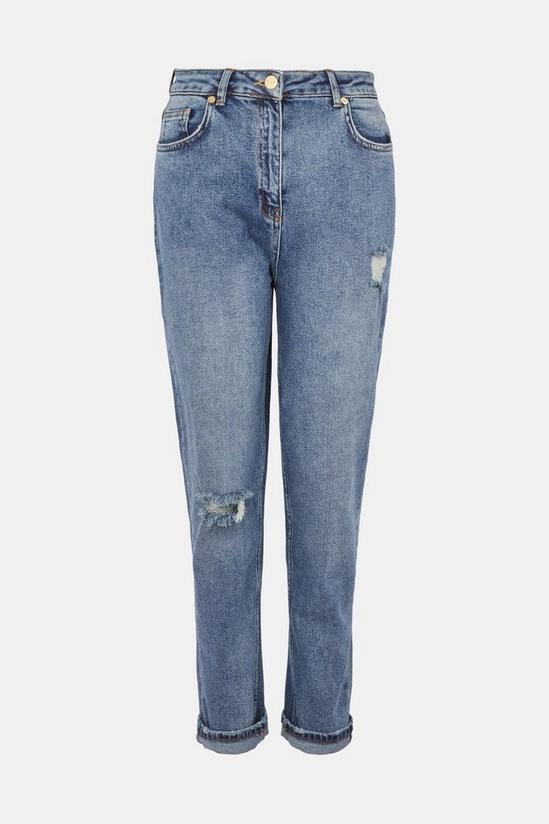 Oasis Distressed High Rise Mom Jean 5