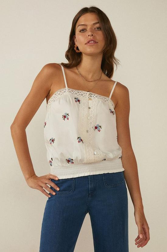 Oasis Floral Embroidered Cami 1