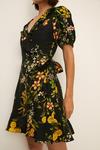 Oasis Floral Printed Linen Wrap Dress thumbnail 5