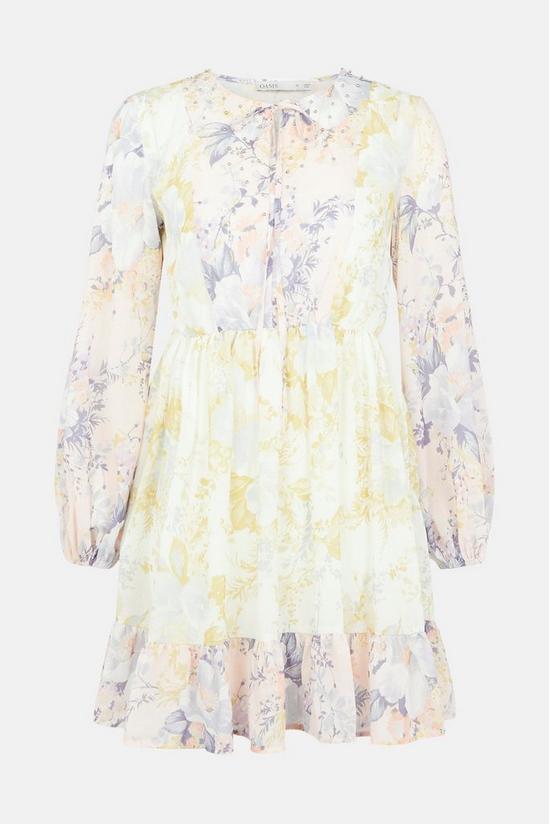 Oasis Patched Floral Beaded Skater Dress 5