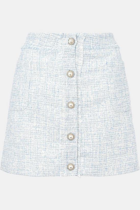 Oasis Tweed Pearl Button Front Mini Skirt 5