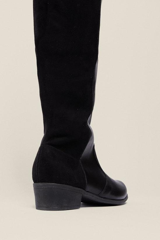 Oasis Suedette Mix Flat Long Riding Boot 3
