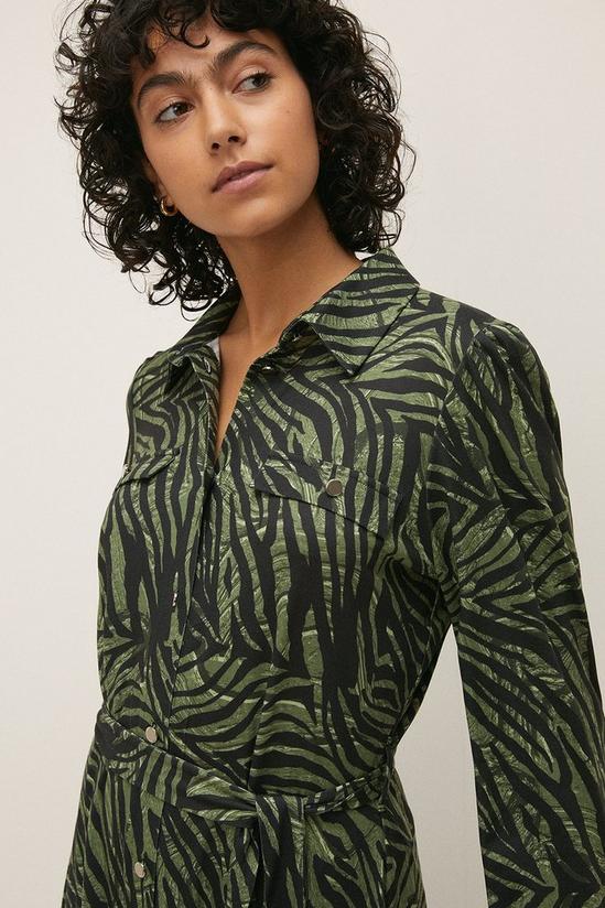 Oasis Animal Jersey Midi Shirt Dress 2