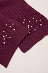 Oasis Embellished Rib Knitted Scarf thumbnail 2