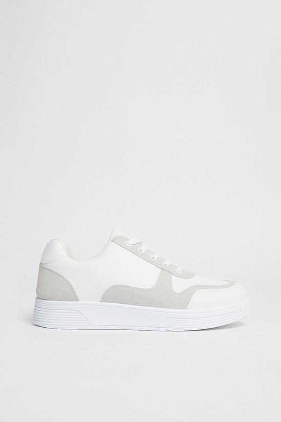 Oasis Two Tone Lace Up Trainer 1