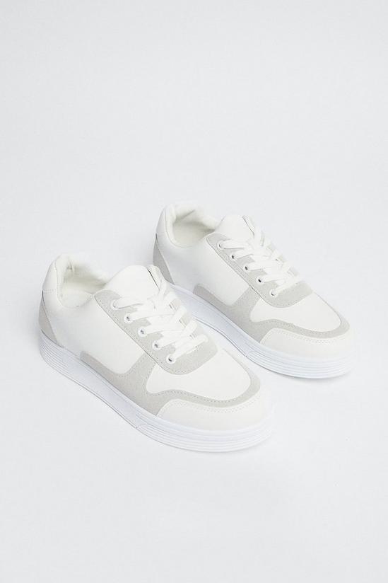 Oasis Two Tone Lace Up Trainer 2