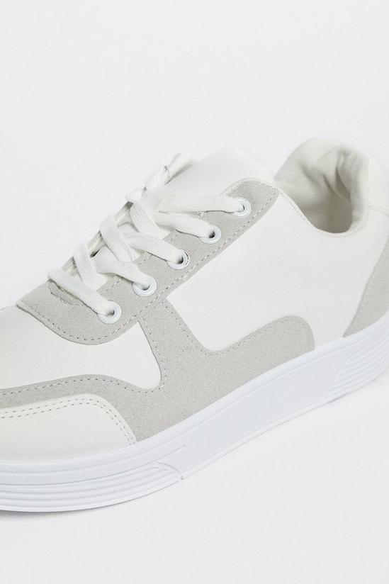 Oasis Two Tone Lace Up Trainer 3