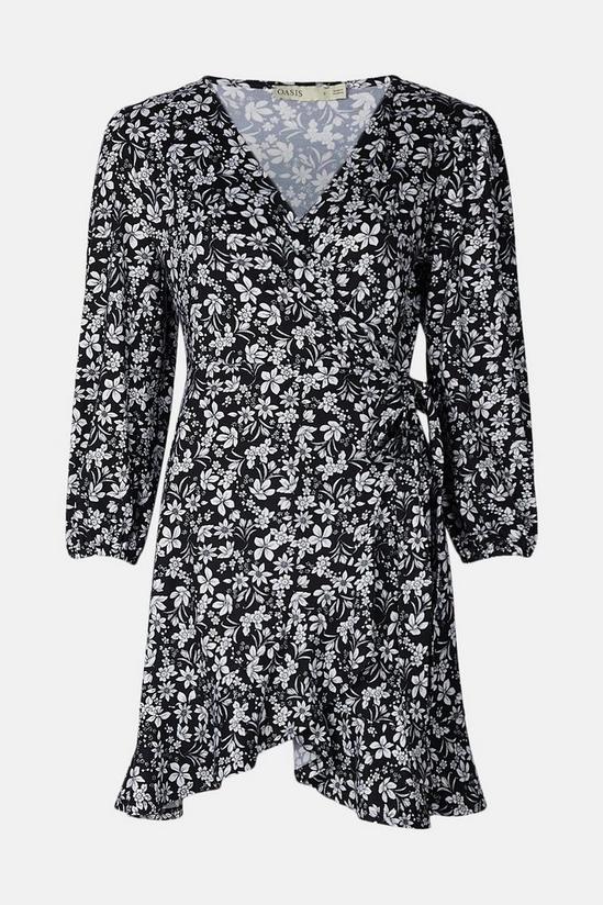 Oasis Soft Touch Ditsy Wrap Mini Dress 4