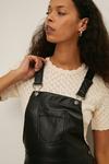 Oasis Faux Leather Dungaree Dress thumbnail 4