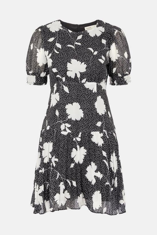 Oasis Floral And Spot Dropped Pleated Hem Skater 4