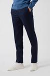 Burton Navy Pinstripe Slim Fit Suit Trousers thumbnail 2
